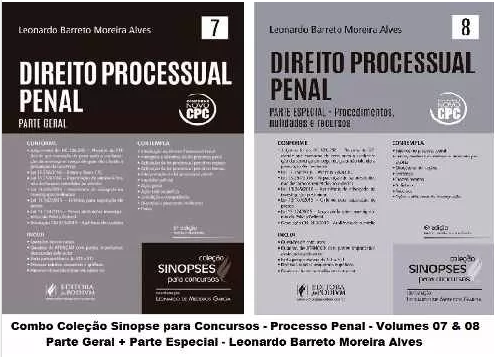 Coleção Sinopse P/ Concursos- Processo Penal Vol. 7 & 8 2016