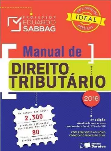 Manual De Direito Tributário 8a Ed. 20 Eduardo Sabbag 2016
