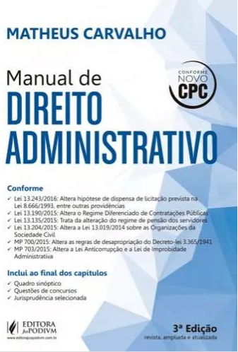 Mamual De Direito Administrativo – Matheus Carvalho 2016